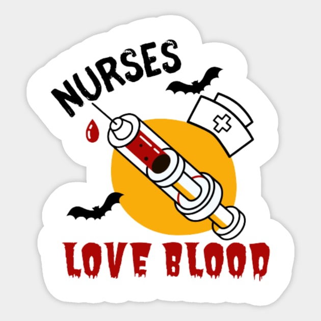 Halloween nurse nurses love blood funny Halloween costumes Sticker by THESHOPmyshp